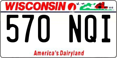 WI license plate 570NQI