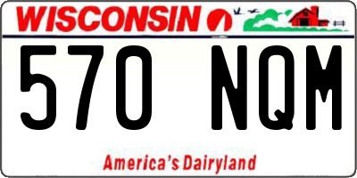 WI license plate 570NQM