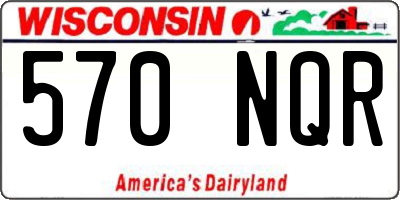 WI license plate 570NQR