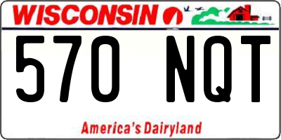 WI license plate 570NQT