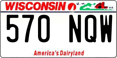 WI license plate 570NQW