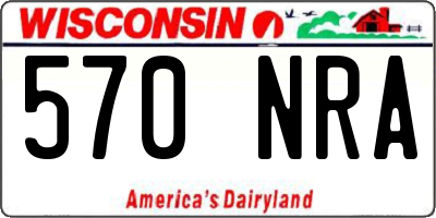 WI license plate 570NRA