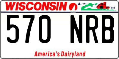WI license plate 570NRB