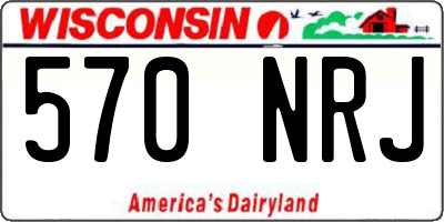 WI license plate 570NRJ