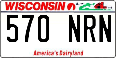 WI license plate 570NRN