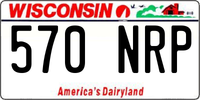 WI license plate 570NRP
