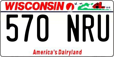 WI license plate 570NRU