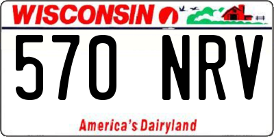 WI license plate 570NRV