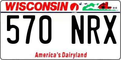 WI license plate 570NRX