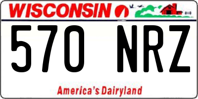 WI license plate 570NRZ