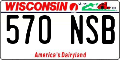 WI license plate 570NSB