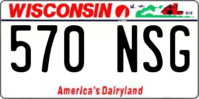 WI license plate 570NSG