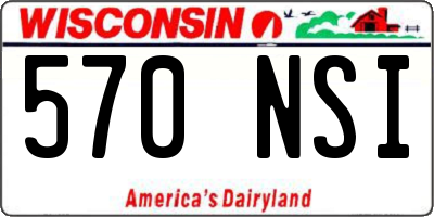 WI license plate 570NSI
