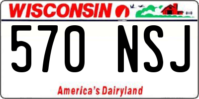 WI license plate 570NSJ
