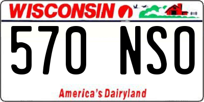 WI license plate 570NSO