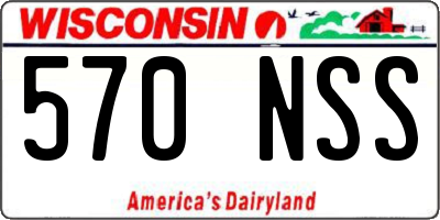 WI license plate 570NSS