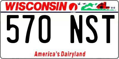 WI license plate 570NST