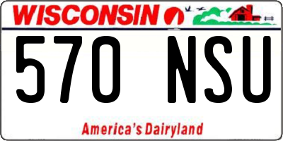 WI license plate 570NSU