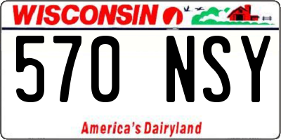 WI license plate 570NSY