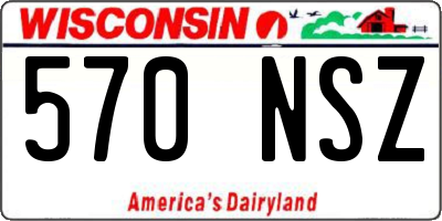 WI license plate 570NSZ