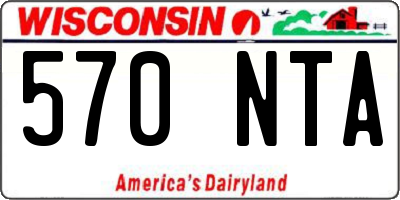 WI license plate 570NTA