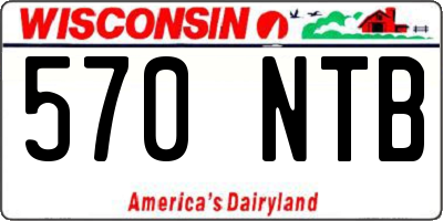WI license plate 570NTB