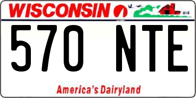 WI license plate 570NTE