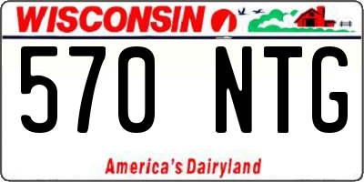 WI license plate 570NTG