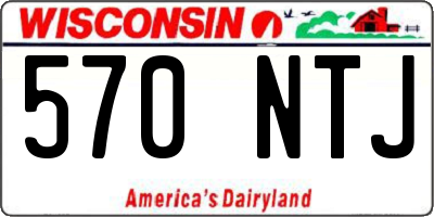 WI license plate 570NTJ