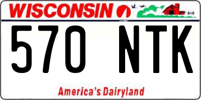 WI license plate 570NTK