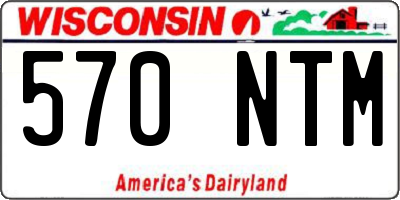 WI license plate 570NTM