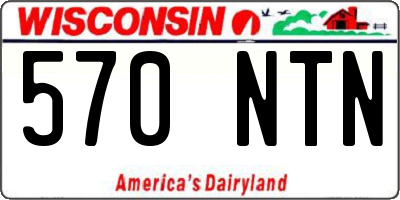 WI license plate 570NTN