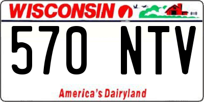 WI license plate 570NTV