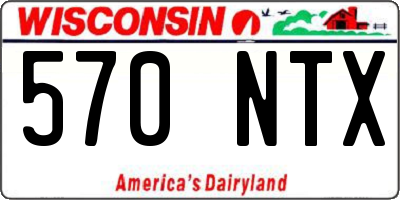 WI license plate 570NTX