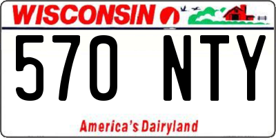 WI license plate 570NTY