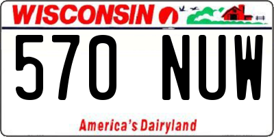 WI license plate 570NUW