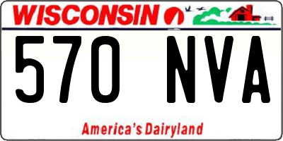 WI license plate 570NVA