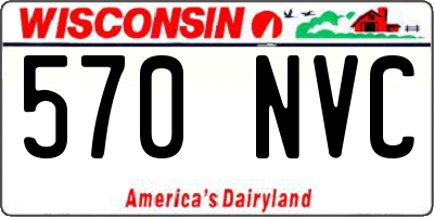 WI license plate 570NVC