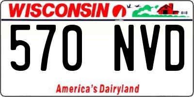 WI license plate 570NVD