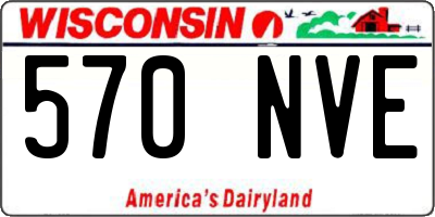 WI license plate 570NVE