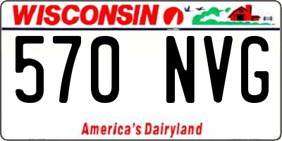WI license plate 570NVG
