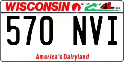 WI license plate 570NVI