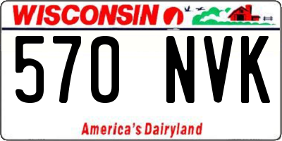 WI license plate 570NVK