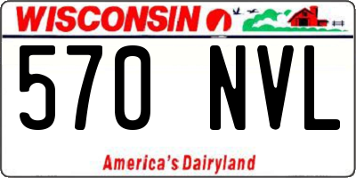 WI license plate 570NVL