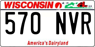 WI license plate 570NVR