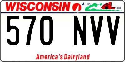 WI license plate 570NVV