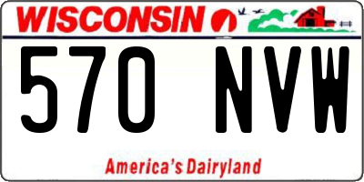 WI license plate 570NVW