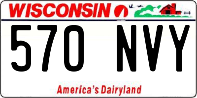 WI license plate 570NVY