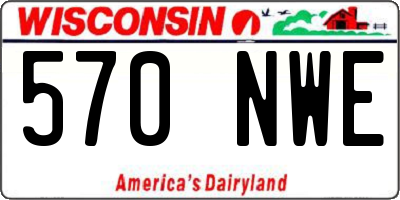WI license plate 570NWE
