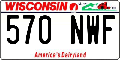 WI license plate 570NWF